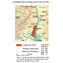 Localisation du CGD Ardeche Rhodanienne Meridionale